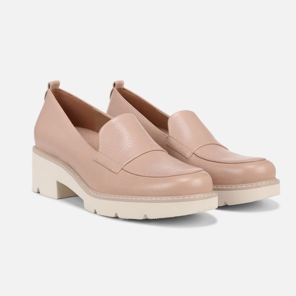 Natrualizer Darry Lug Sole Loafer, Vintage Mauve Leather Size 8.5